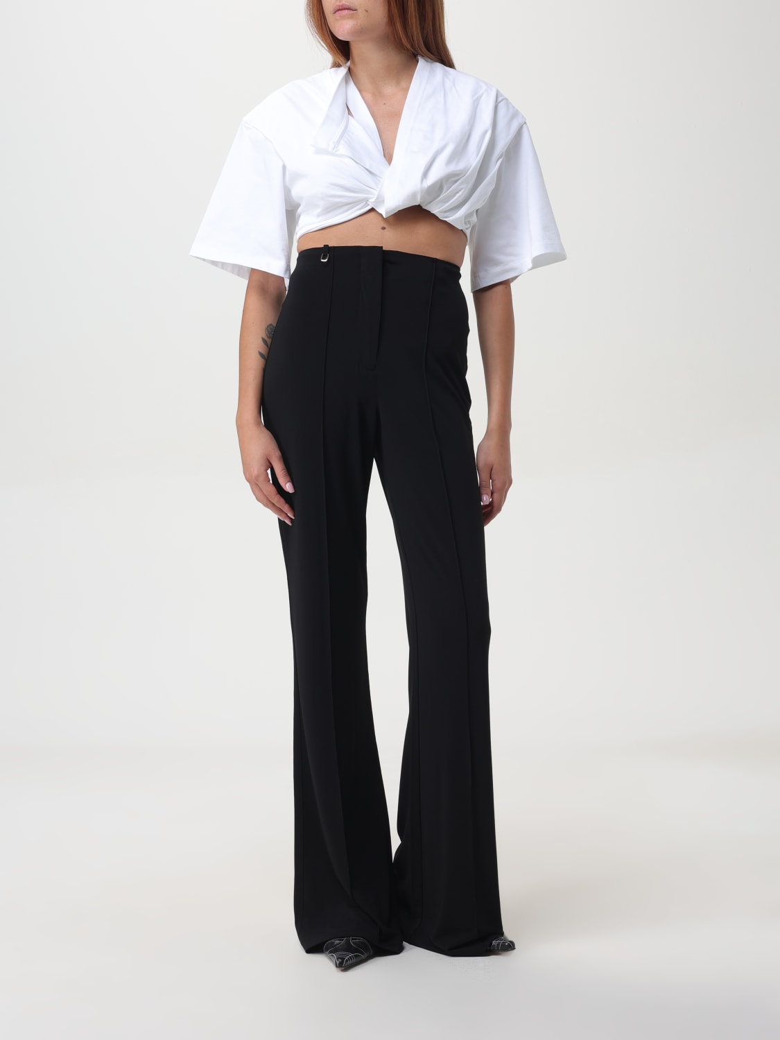 Giglio T-shirt Bahia Jacquemus In Cotone Con Dettaglio Torchon