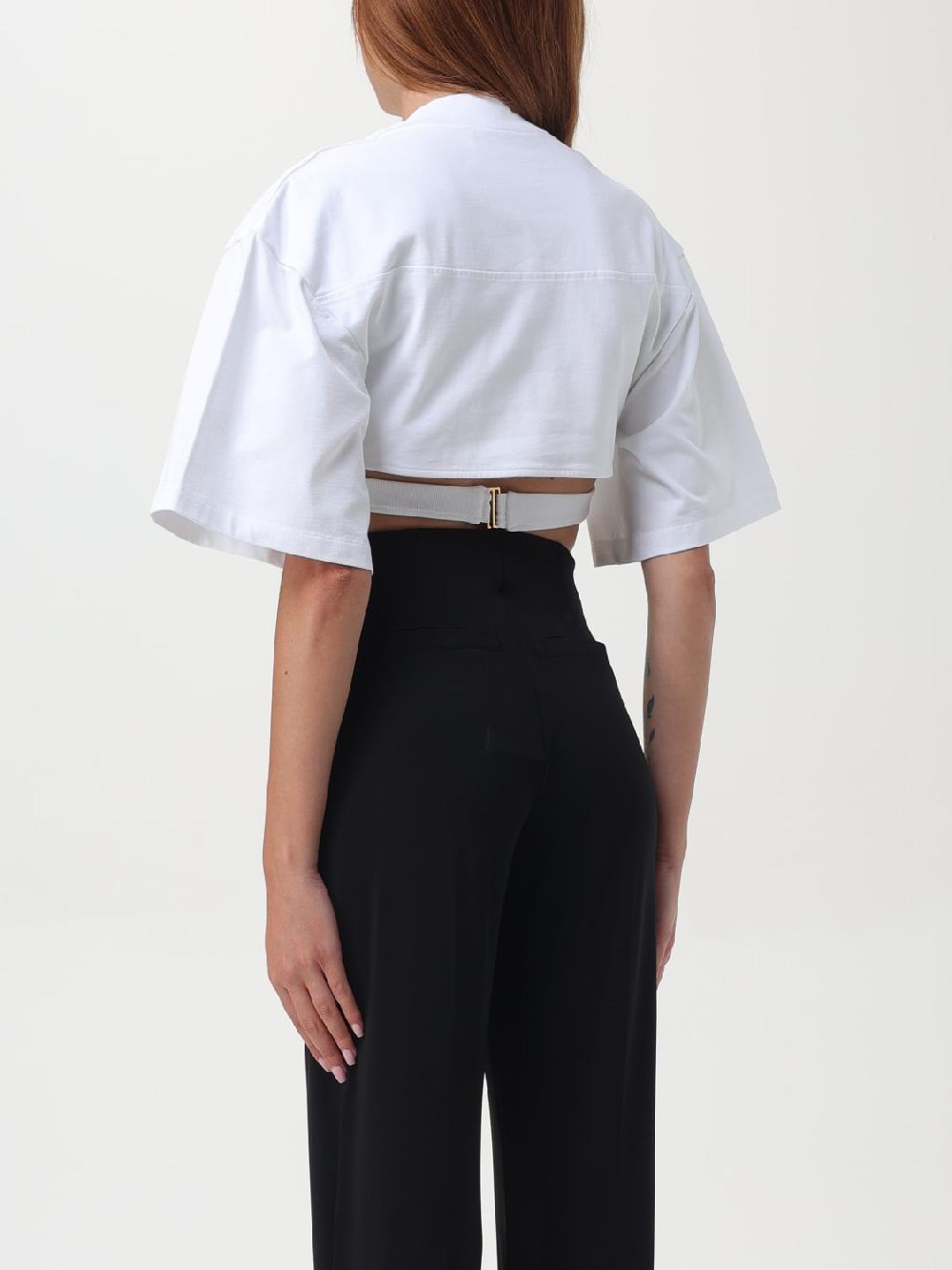 Giglio T-shirt Bahia Jacquemus In Cotone Con Dettaglio Torchon