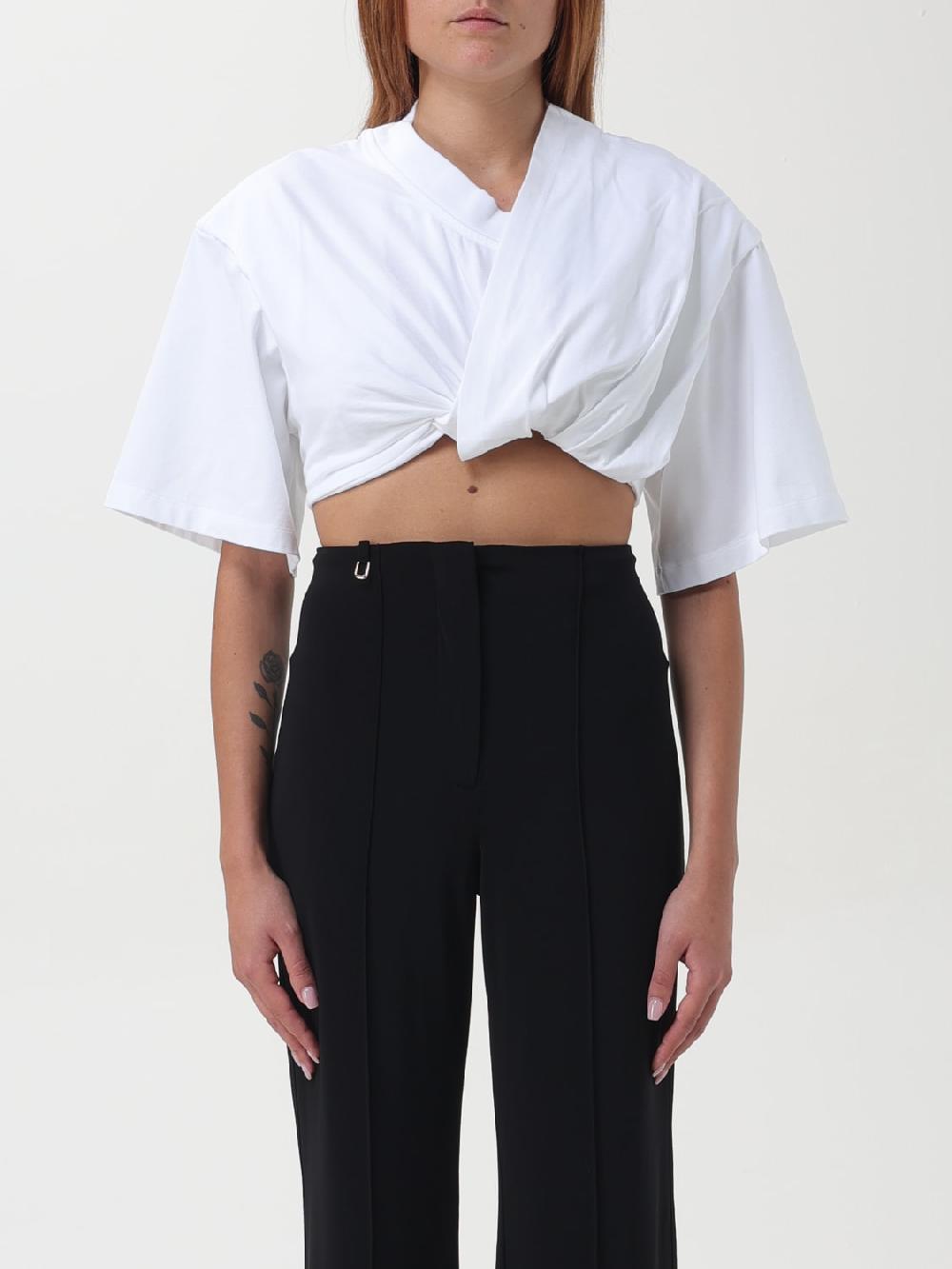 Giglio T-shirt Bahia Jacquemus in cotone con dettaglio torchon