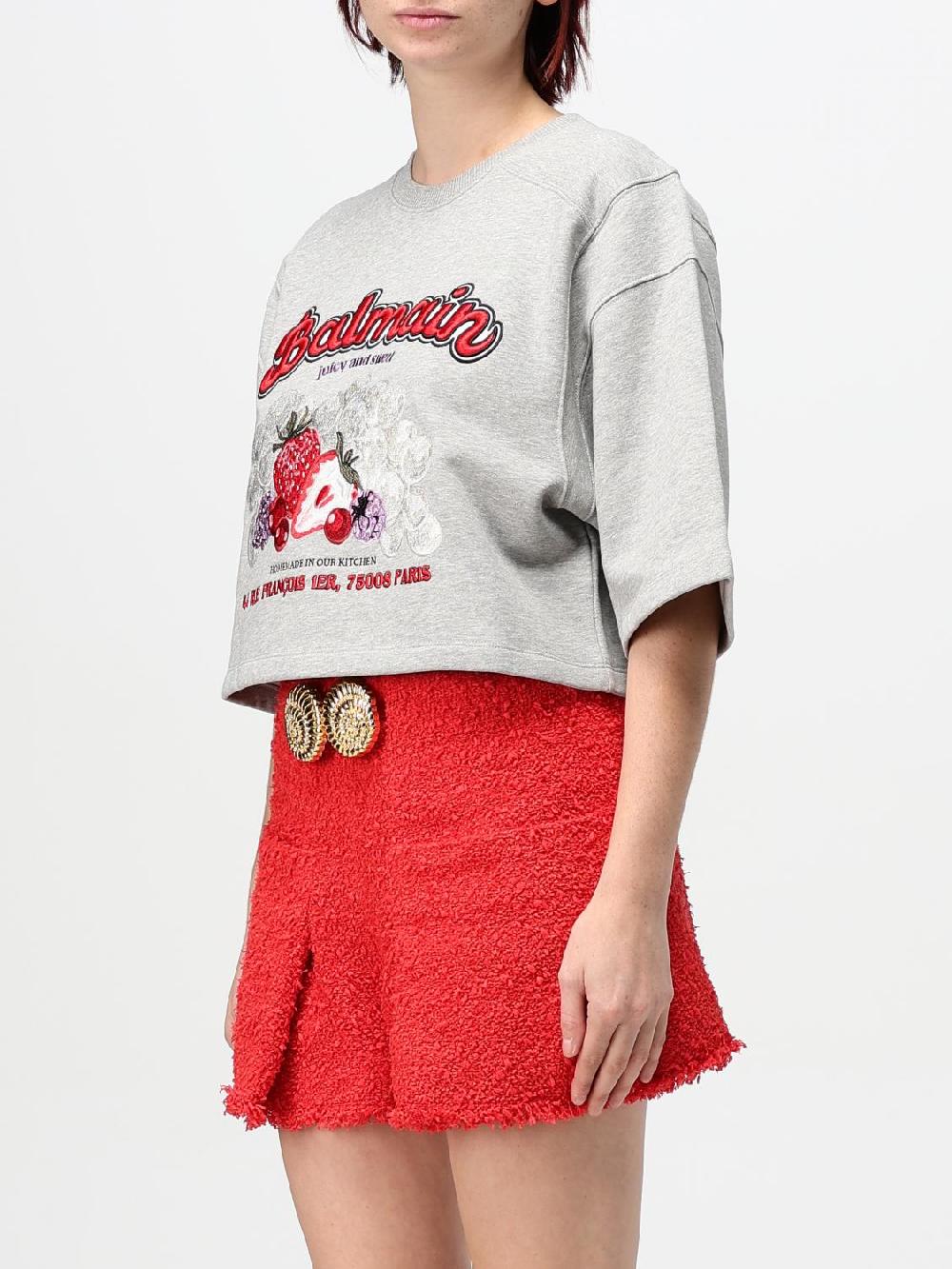 Giglio T-shirt Balmain In Cotone Con Stampa Grafica