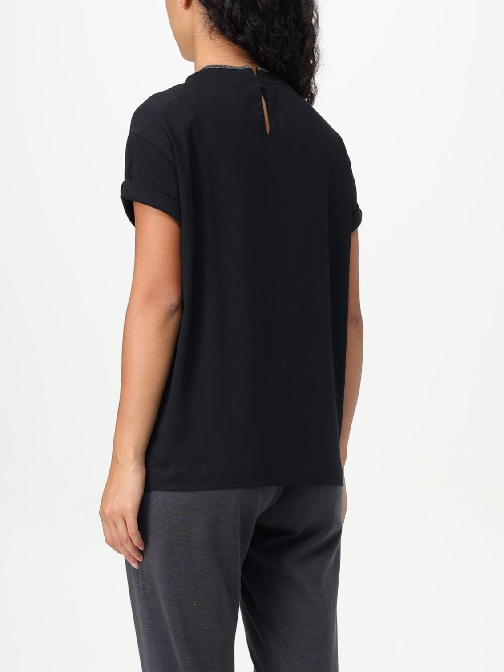Giglio T-shirt Brunello Cucinelli In Cotone Con Monile