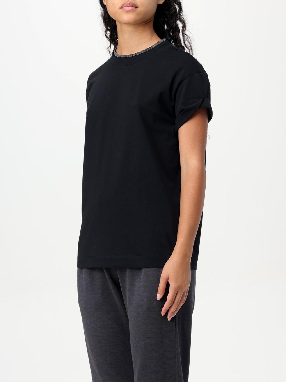 Giglio T-shirt Brunello Cucinelli In Cotone Con Monile