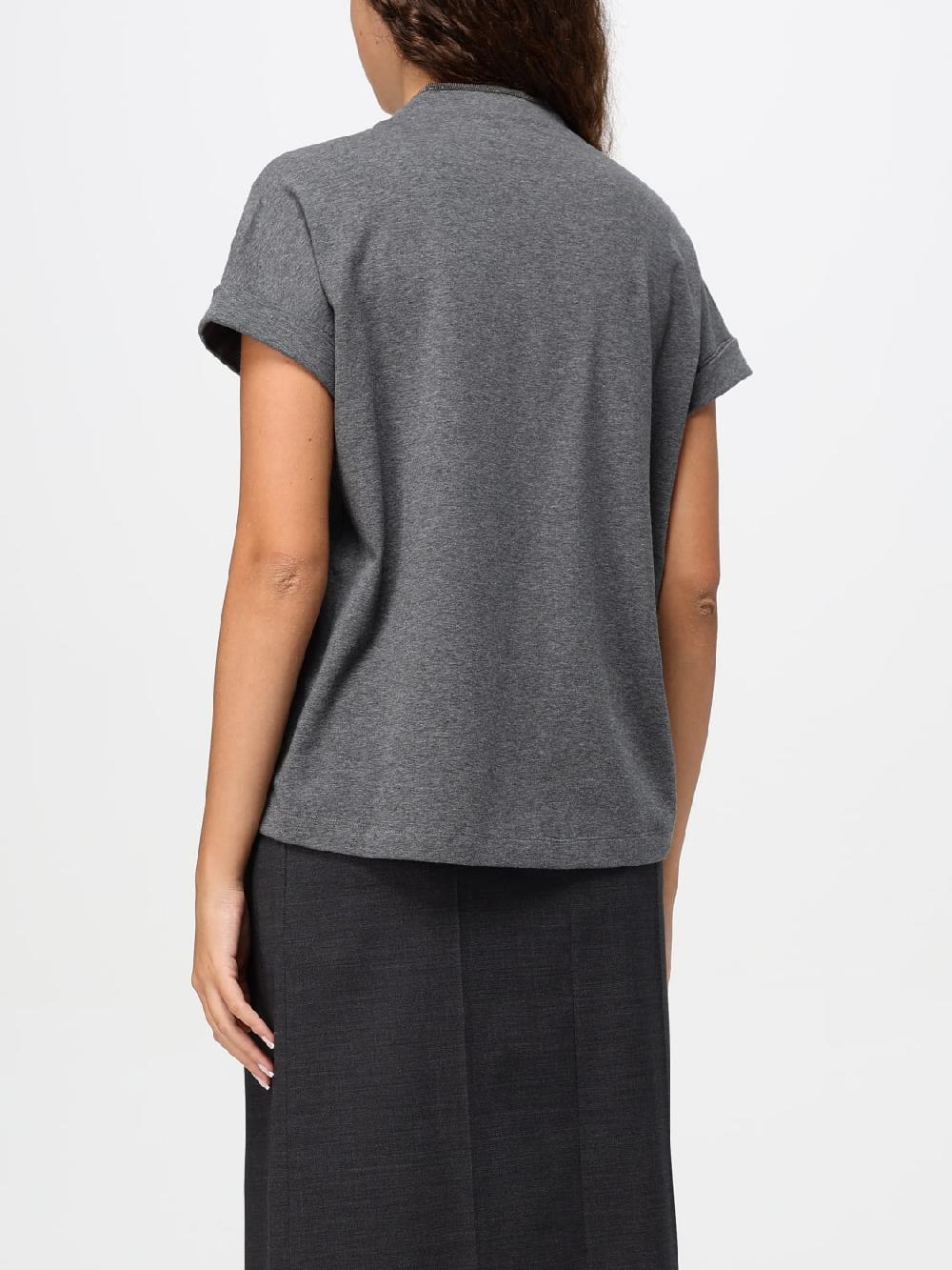 Giglio T-shirt Brunello Cucinelli In Cotone Con Monile Nickel Free