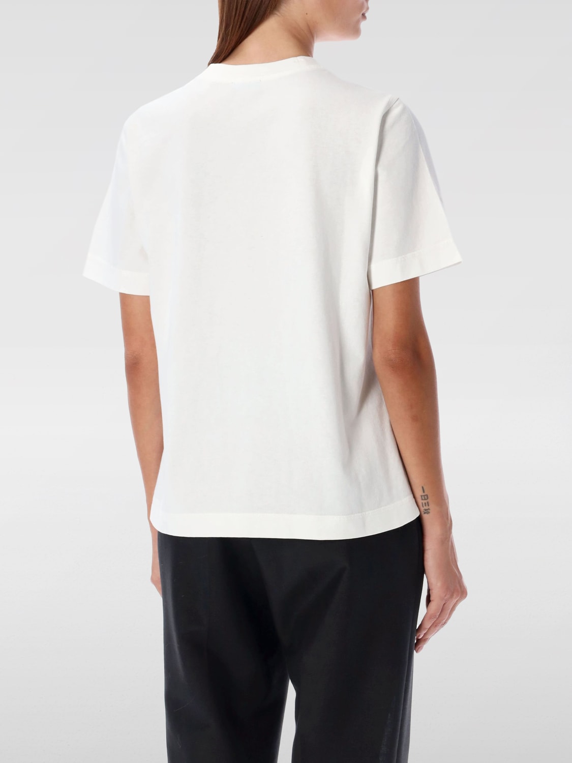 Giglio T-shirt Burberry In Cotone Con Logo Ricamato