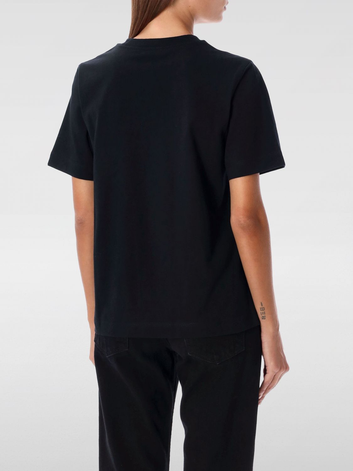 Giglio T-shirt Burberry In Cotone Con Logo Ricamato
