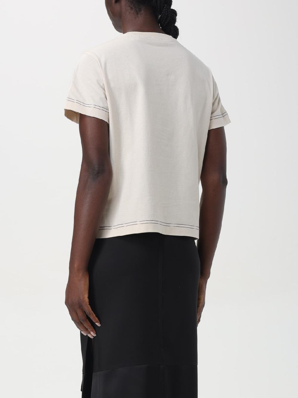 Giglio T-shirt Burberry In Cotone Con Logo Ricamato