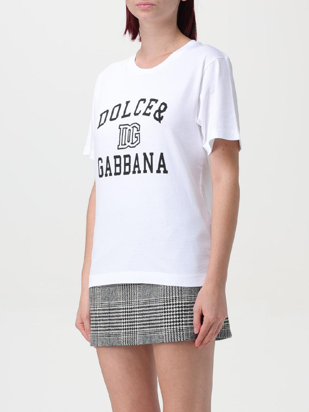 Giglio T-shirt Dolce & Gabbana In Cotone Con Stampa Logo