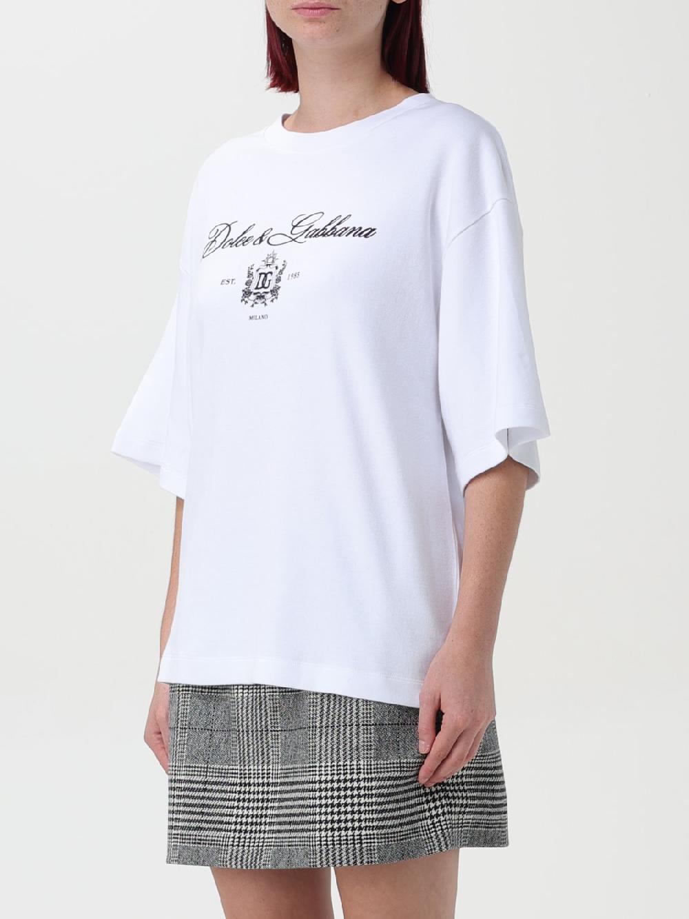 Giglio T-shirt Dolce & Gabbana In Cotone Con Stampa Logo
