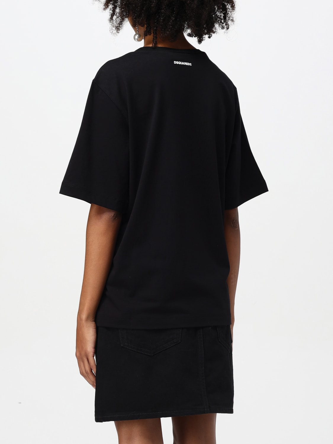 Giglio T-shirt Dsquared2 In Cotone Con Crystal Heart