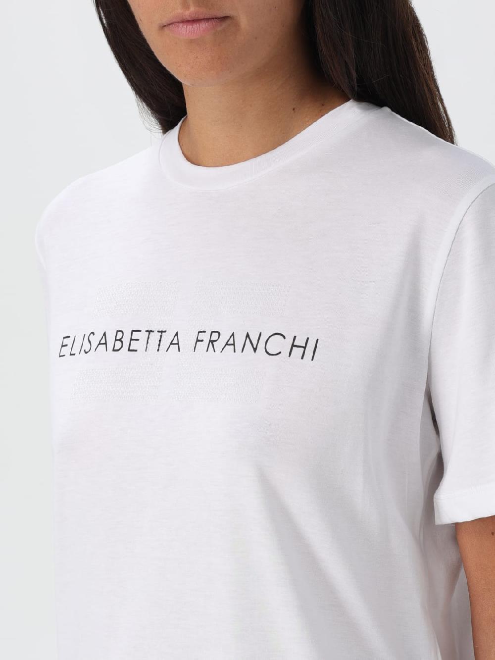 Giglio T-shirt Elisabetta Franchi In Cotone Con Logo