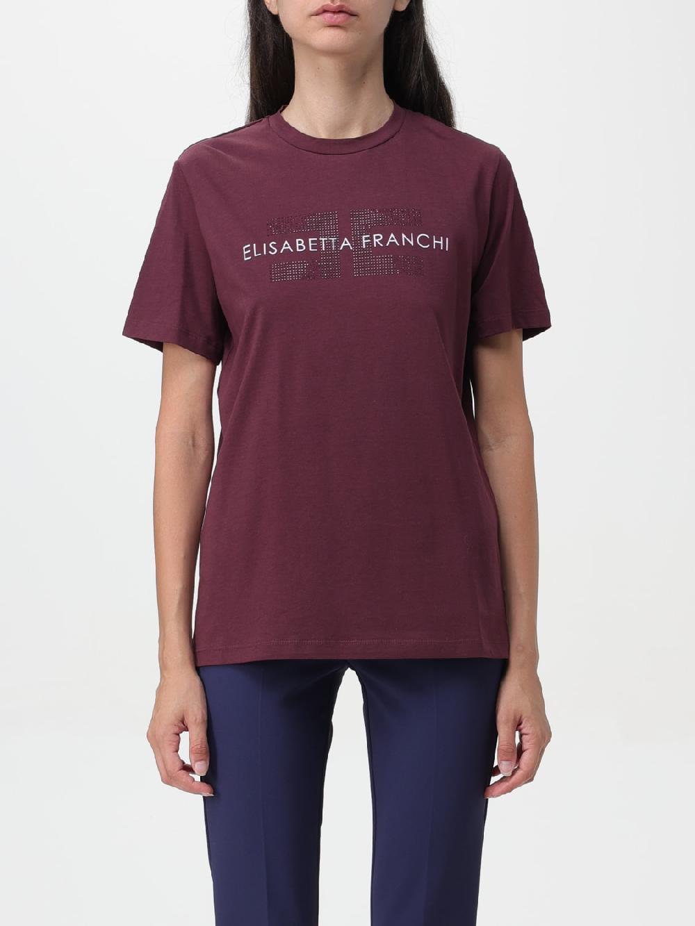Giglio T-shirt Elisabetta Franchi in cotone con logo