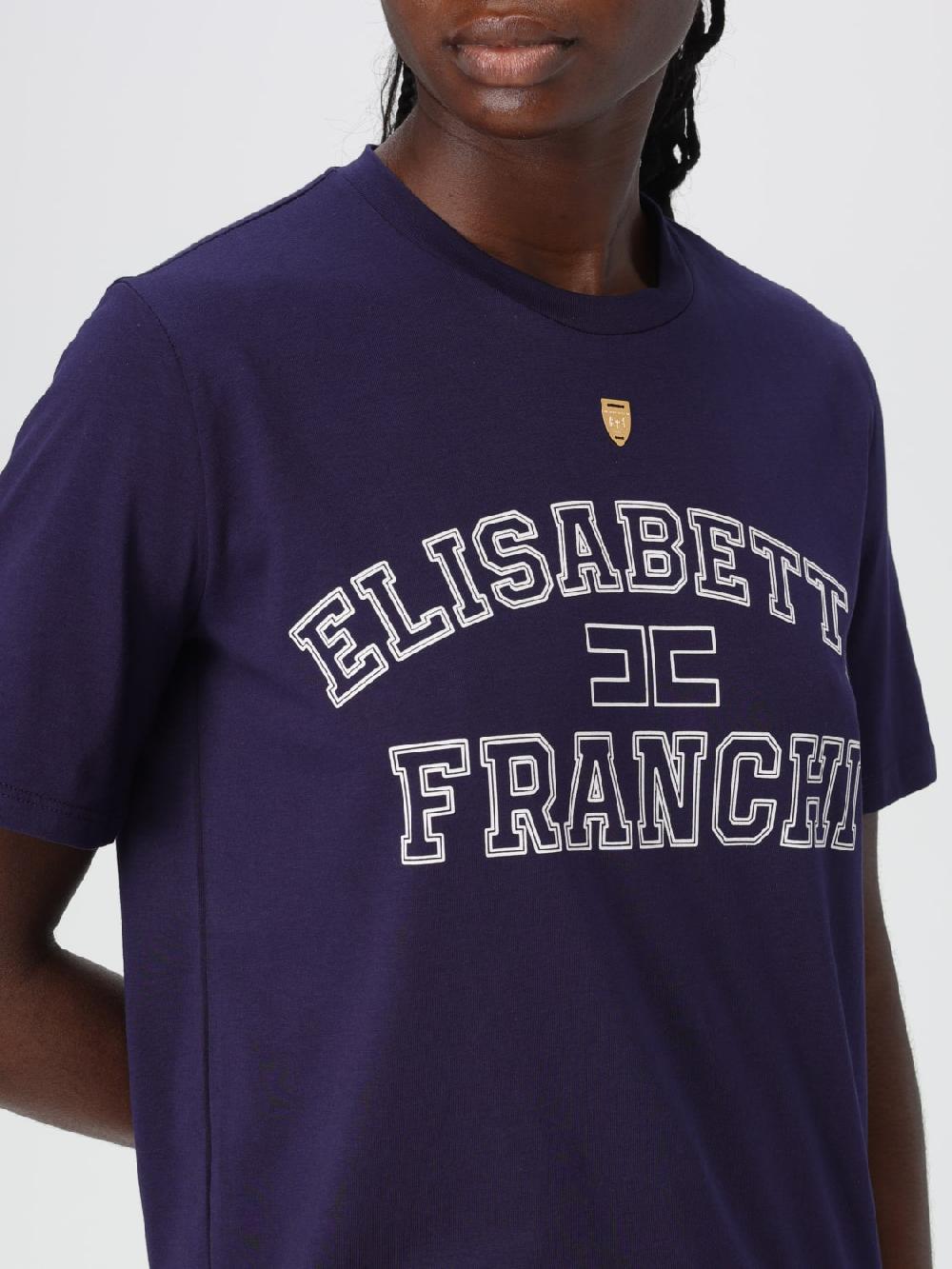 Giglio T-shirt Elisabetta Franchi In Cotone Con Stampa Logo