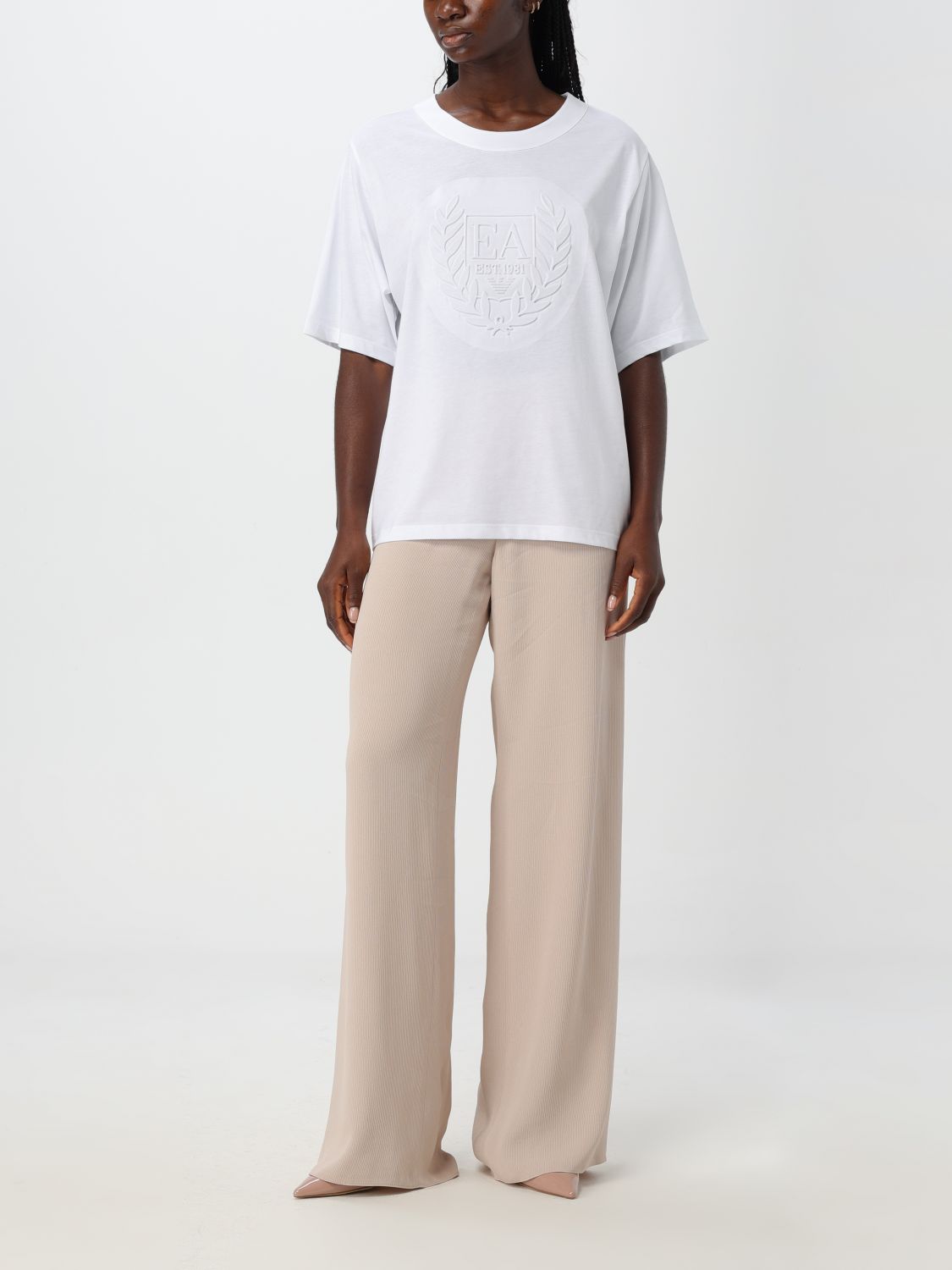 Giglio T-shirt Emporio Armani In Cotone Con Logo Goffrato