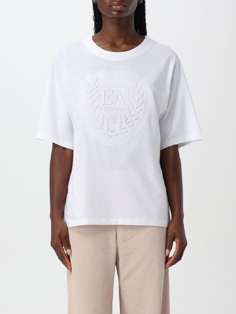 Giglio T-shirt Emporio Armani in cotone con logo goffrato