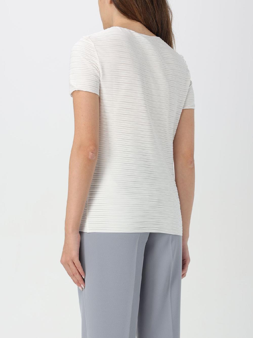 Giglio T-shirt Emporio Armani In Viscosa Con Lavorazione In Rilievo