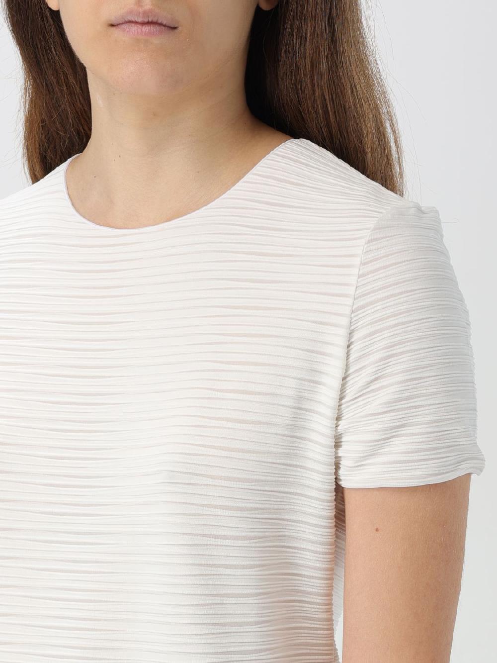Giglio T-shirt Emporio Armani In Viscosa Con Lavorazione In Rilievo