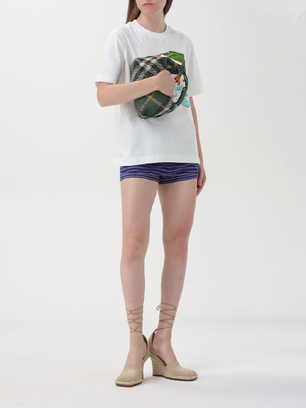 Giglio T-shirt In Cotone Burberry Con Stampa Grafica