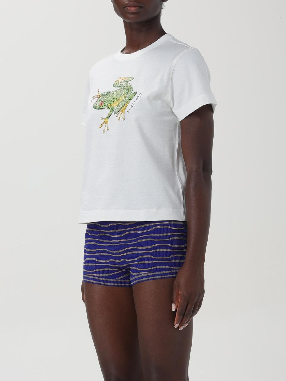 Giglio T-shirt In Cotone Burberry Con Stampa Grafica