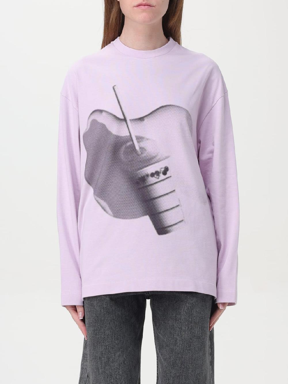 Giglio T-shirt in cotone Jil Sander con stampa grafica