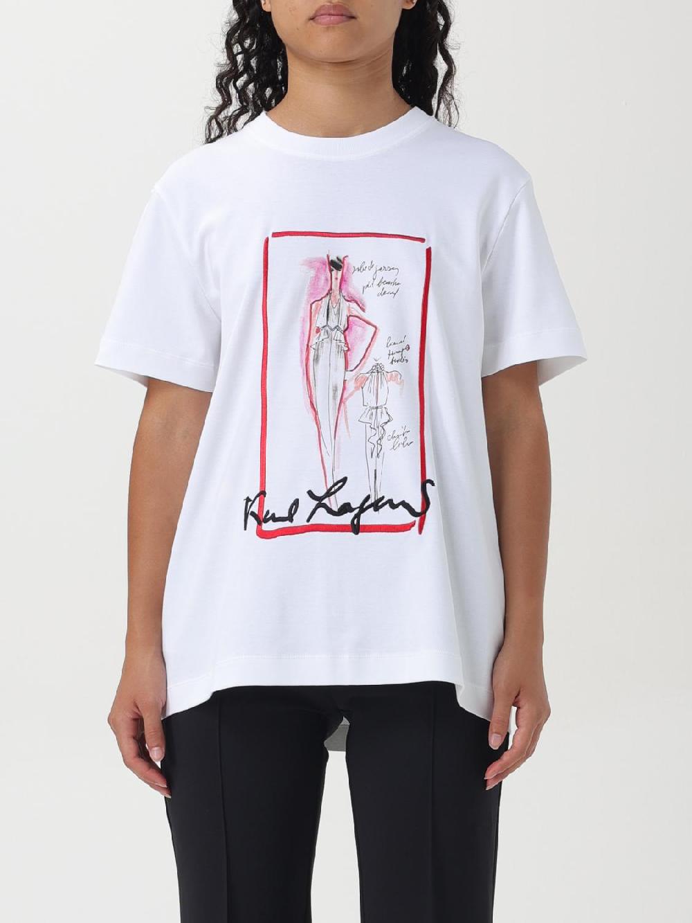 Giglio T-shirt Karl Lagerfeld in cotone con stampa grafica
