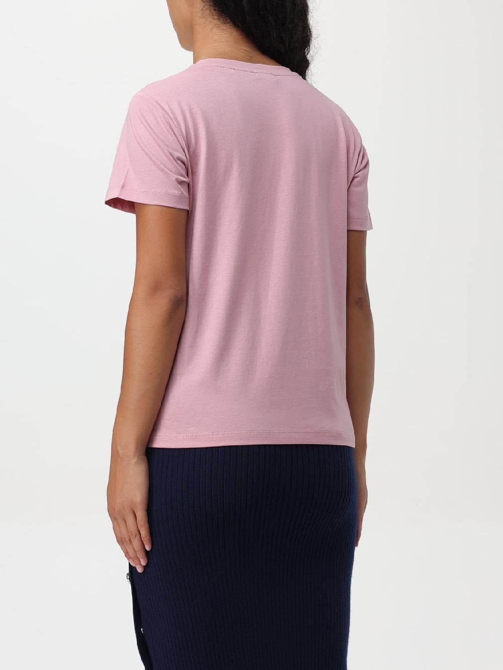 Giglio T-shirt Love Birds Pinko In Cotone Con Strass