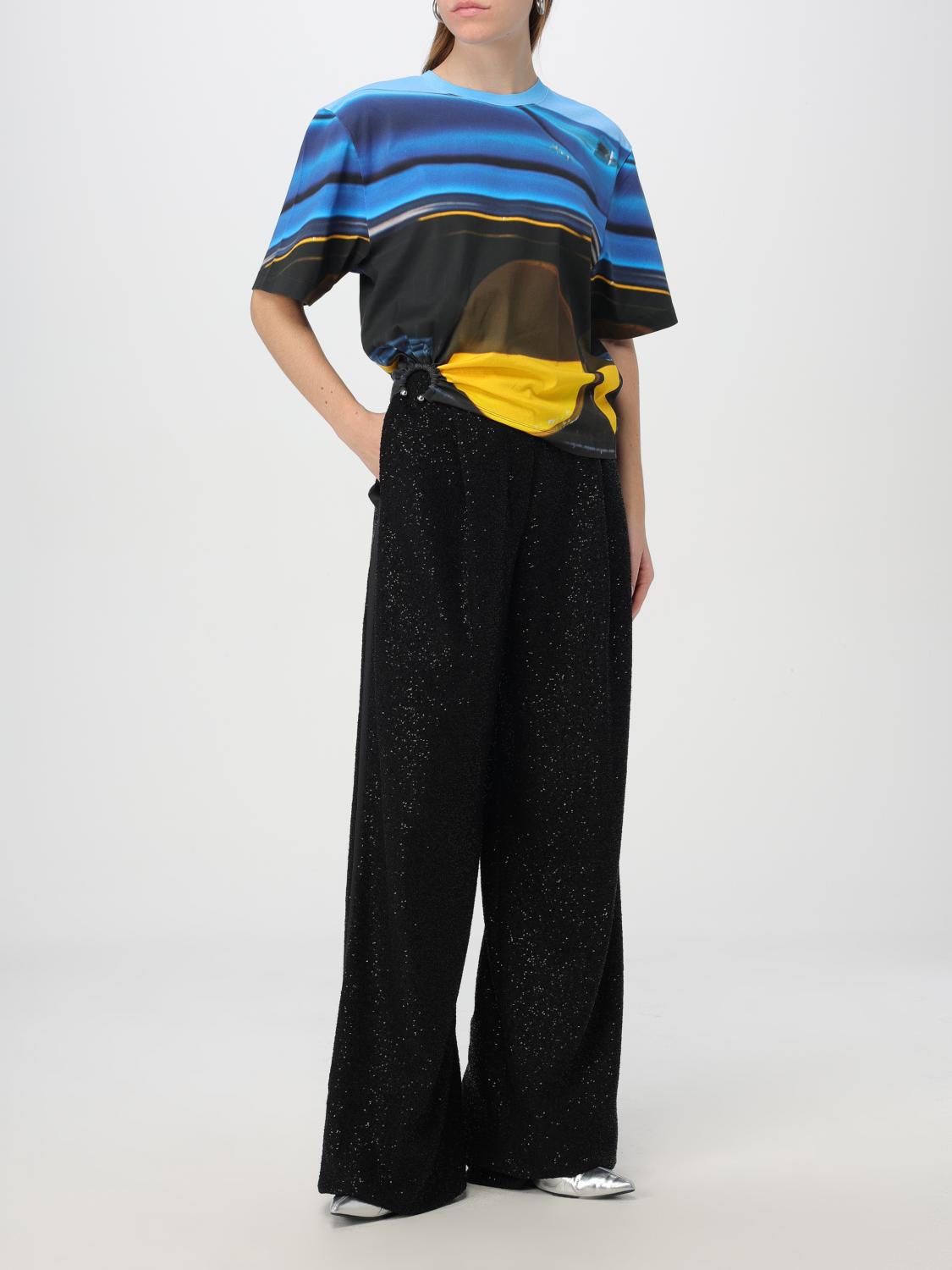 Giglio T-shirt Rabanne Cropped In Cotone Con Stampa Grafica