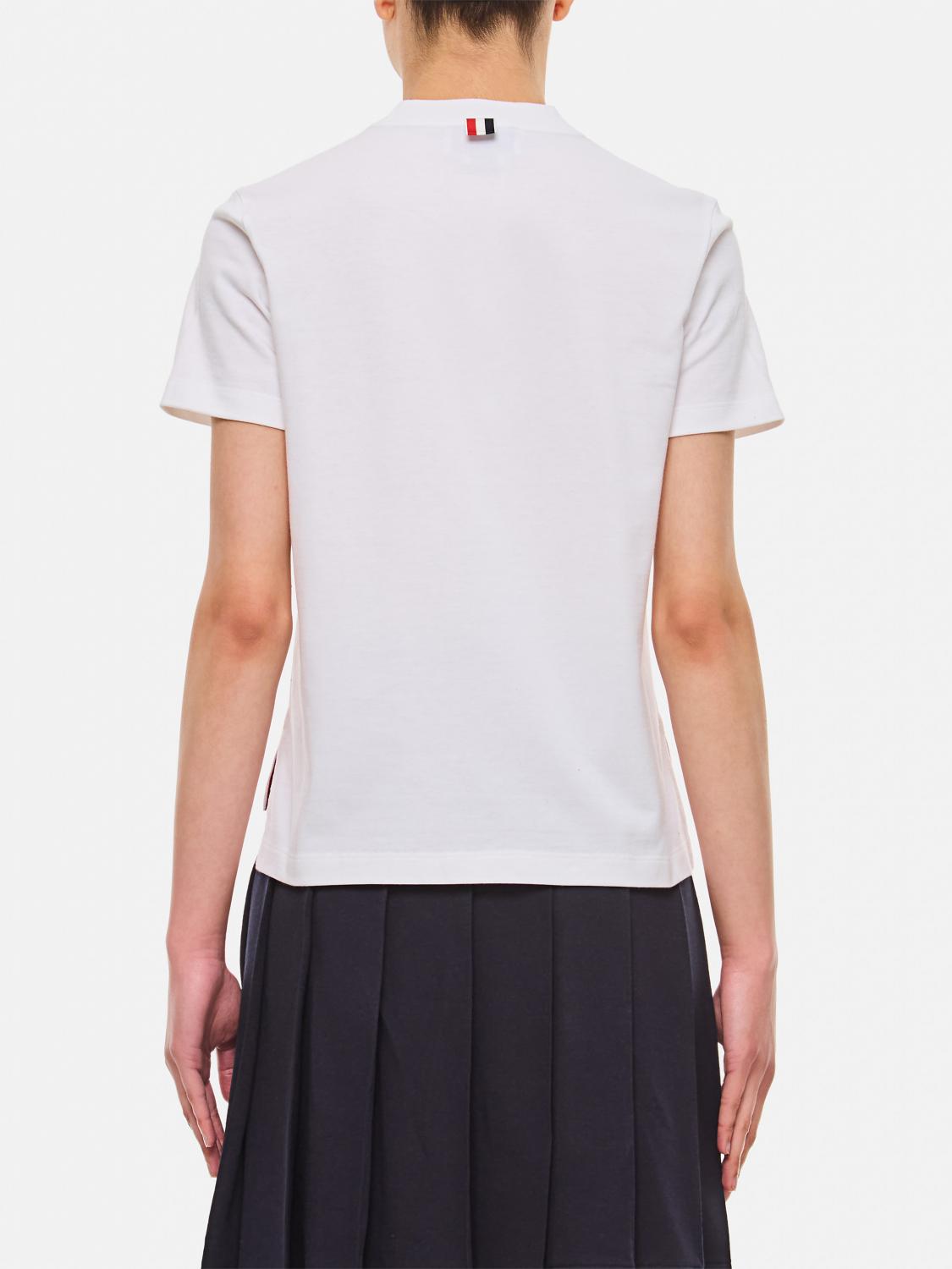 Giglio T-shirt Thom Browne In Jersey Di Cotone Con Stampa Floreale