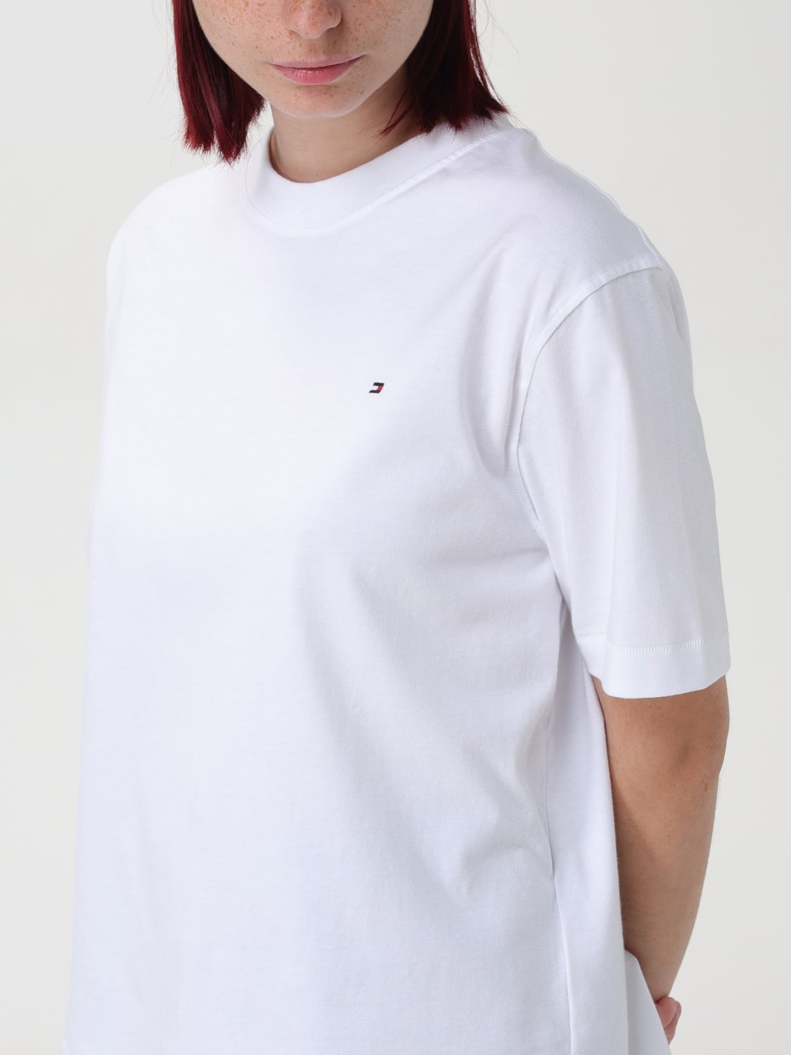Giglio T-shirt Tommy Hilfiger In Cotone Riciclato Con Logo Ricamato