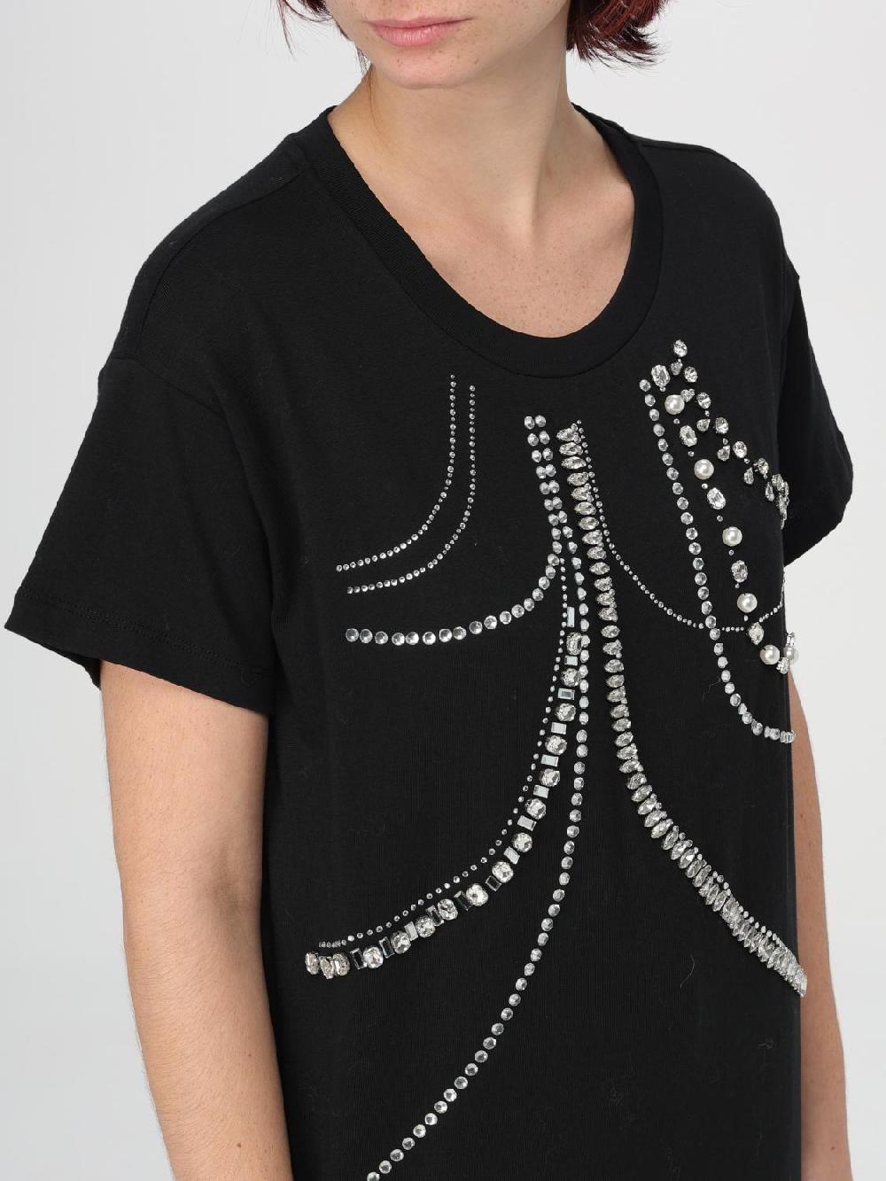 Giglio T-shirt Twinset - Actitude In Cotone Con Strass