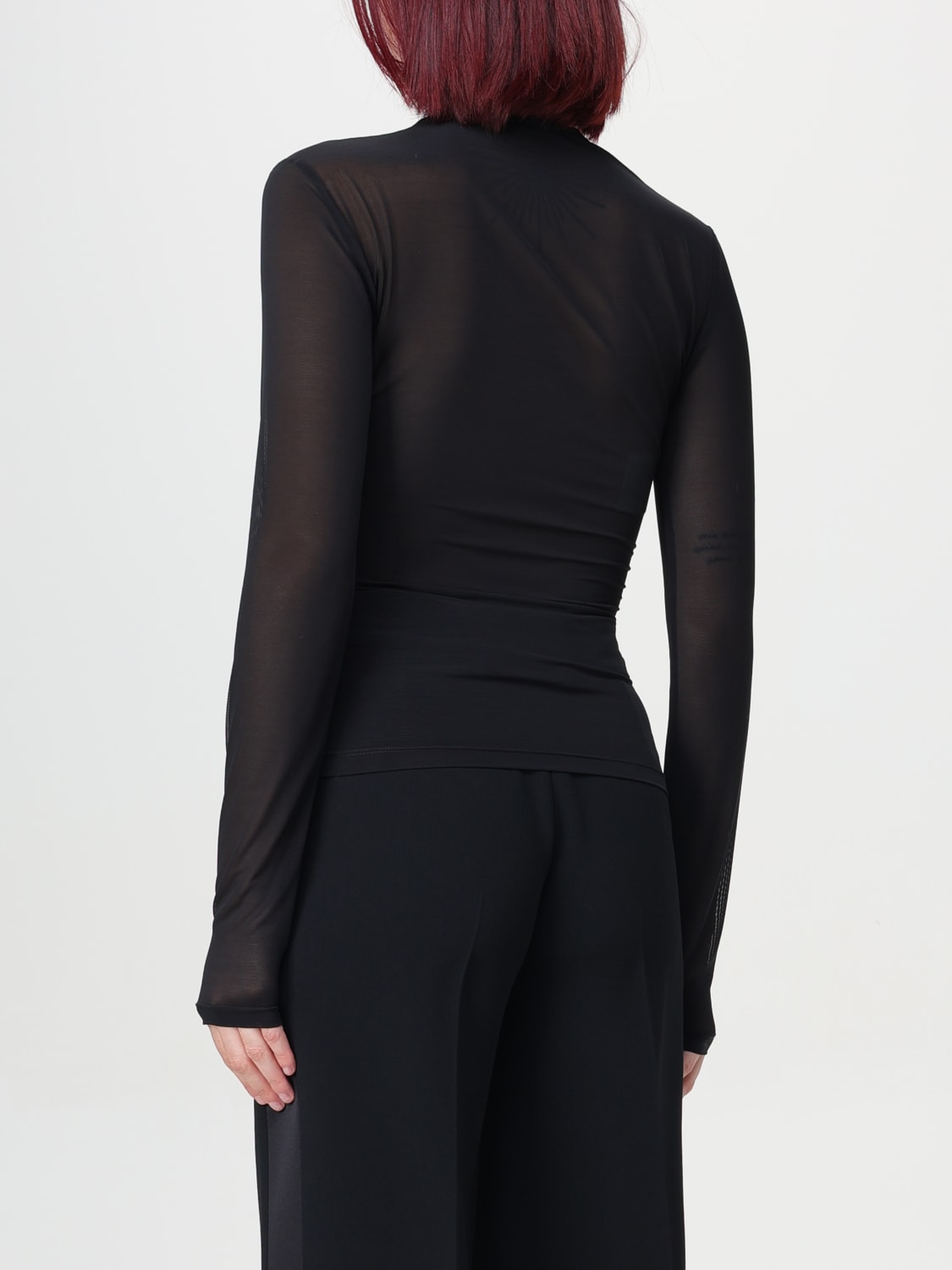 Giglio Top Alberta Ferretti In Viscosa Con Strass E Perline