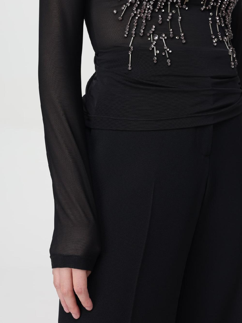 Giglio Top Alberta Ferretti In Viscosa Con Strass E Perline