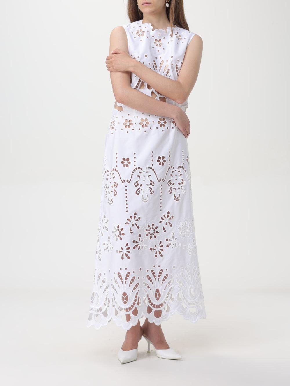 Giglio Top Corto In Popeline Di Cotone Cut Out Dolce & Gabbana