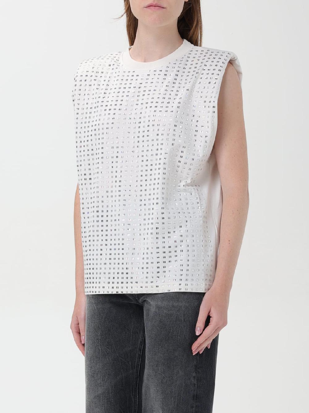 Giglio Top Di Cotone Con Cristalli All-over Golden Goose