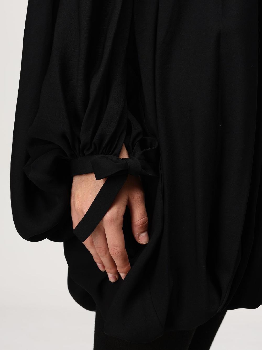 Giglio Top Nash Khaite In Georgette Di Seta Drappeggiato