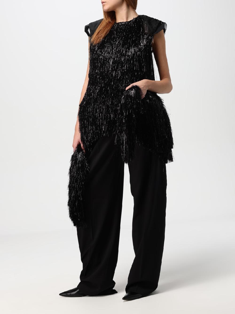 Giglio Top Sportmax In Tessuto Sintetico Con Frange