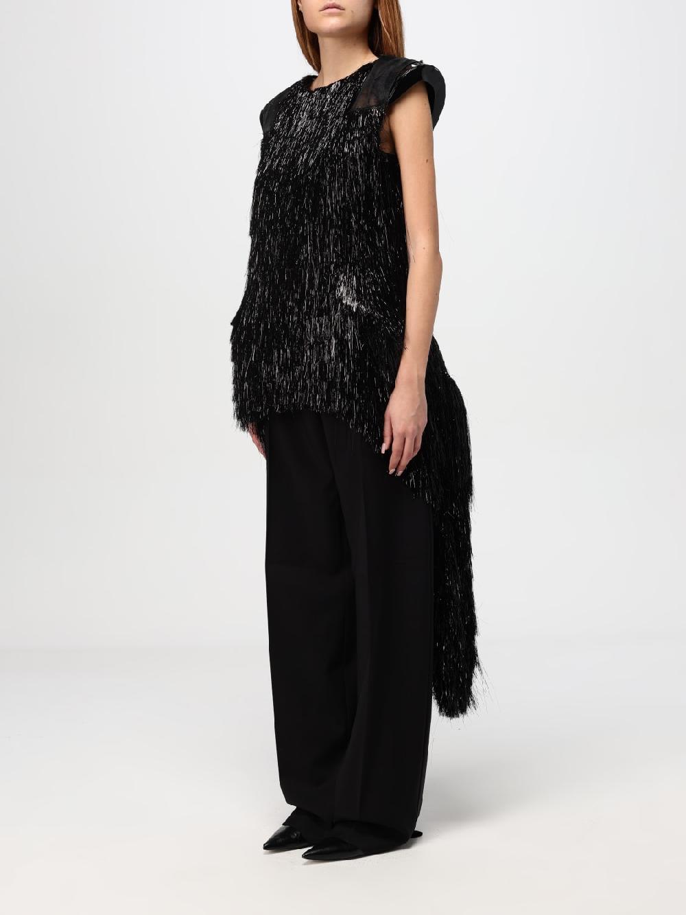 Giglio Top Sportmax In Tessuto Sintetico Con Frange