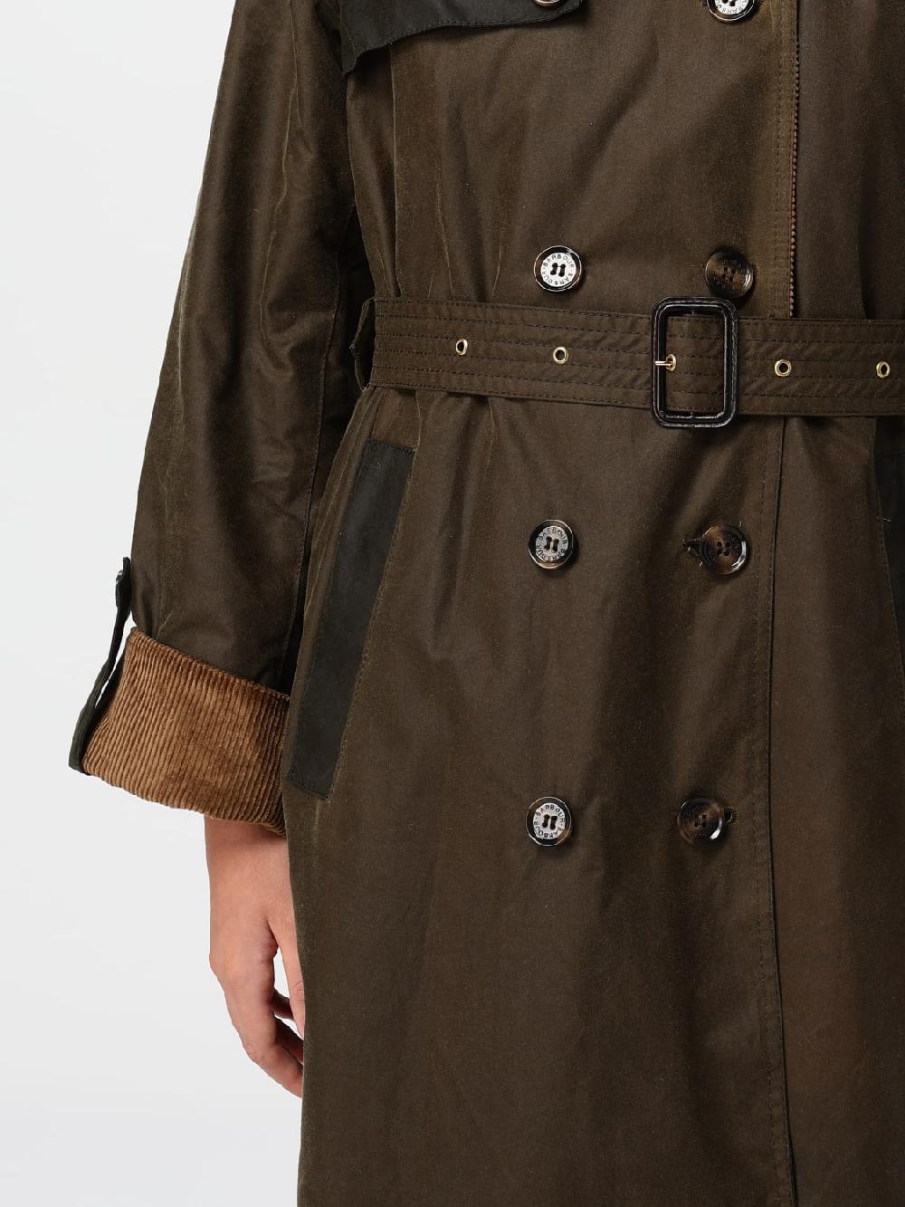Giglio Trench A Doppiopetto Barbour In Cotone Cerato