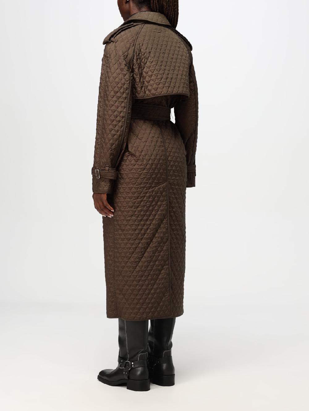 Giglio Trench A Doppiopetto Burberry In Nylon Trapuntato