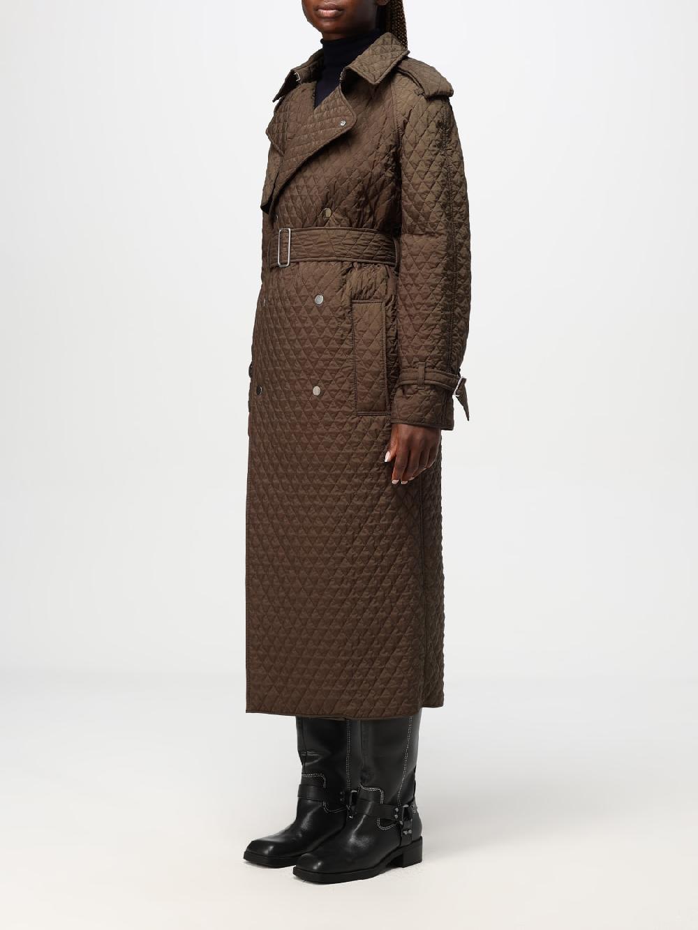Giglio Trench A Doppiopetto Burberry In Nylon Trapuntato