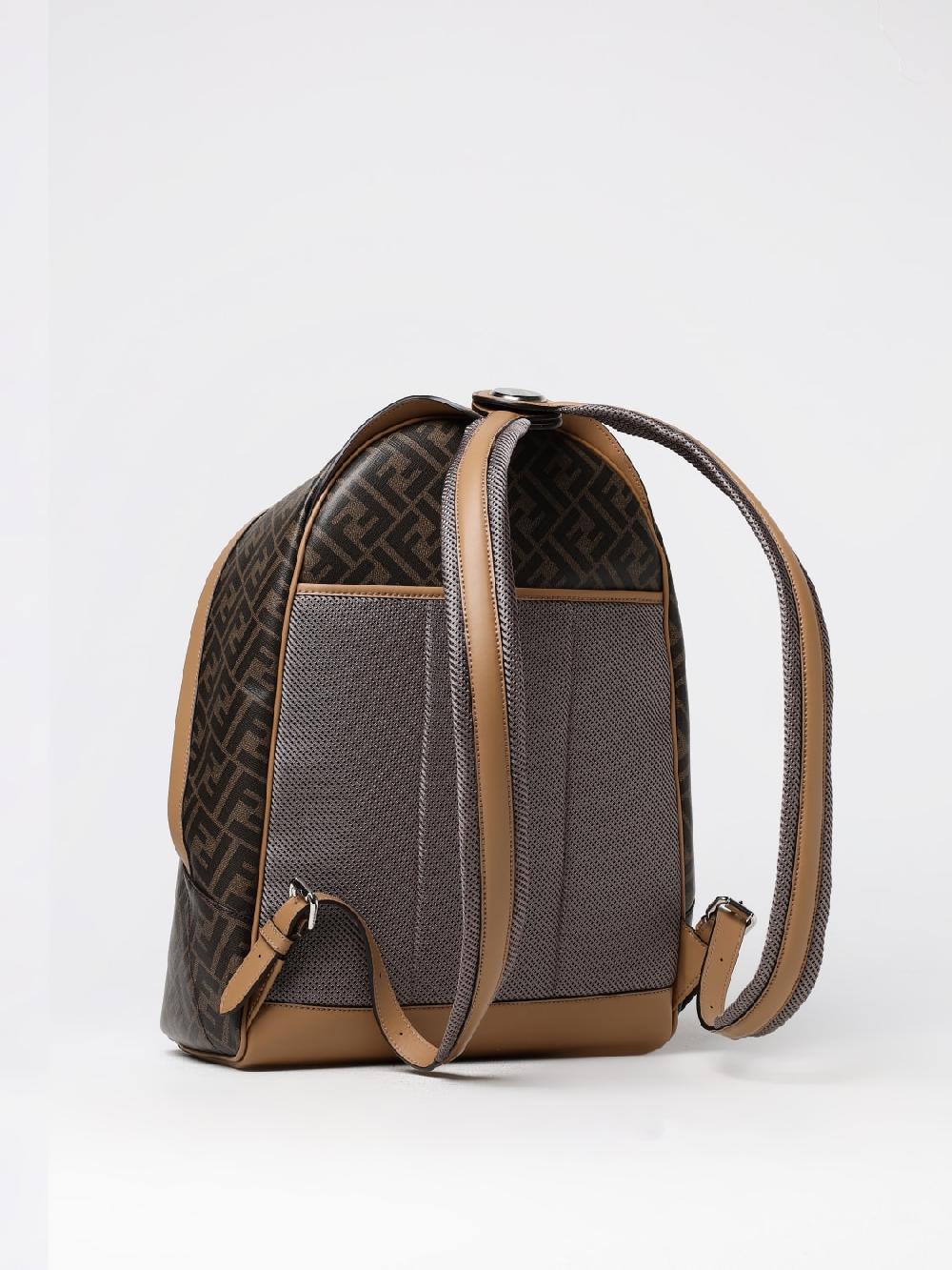 Giglio Zaino Chiodo Diagonal Fendi In Cotone Spalmato FF E Pelle