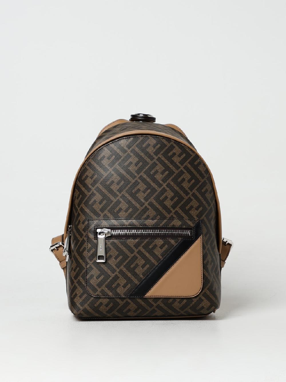 Giglio Zaino Diagonal Fendi in tessuto spalmato con monogram FF all over