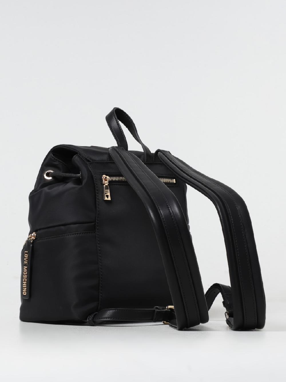 Giglio Zaino Easy Go Love Moschino In Nylon E Pelle Sintetica