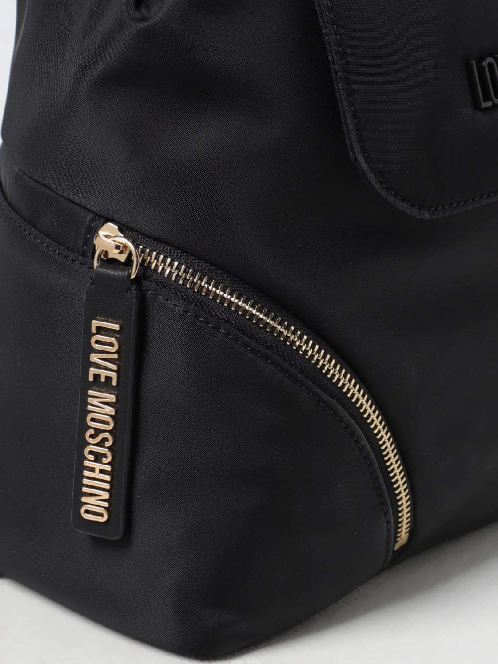 Giglio Zaino Easy Go Love Moschino In Nylon E Pelle Sintetica