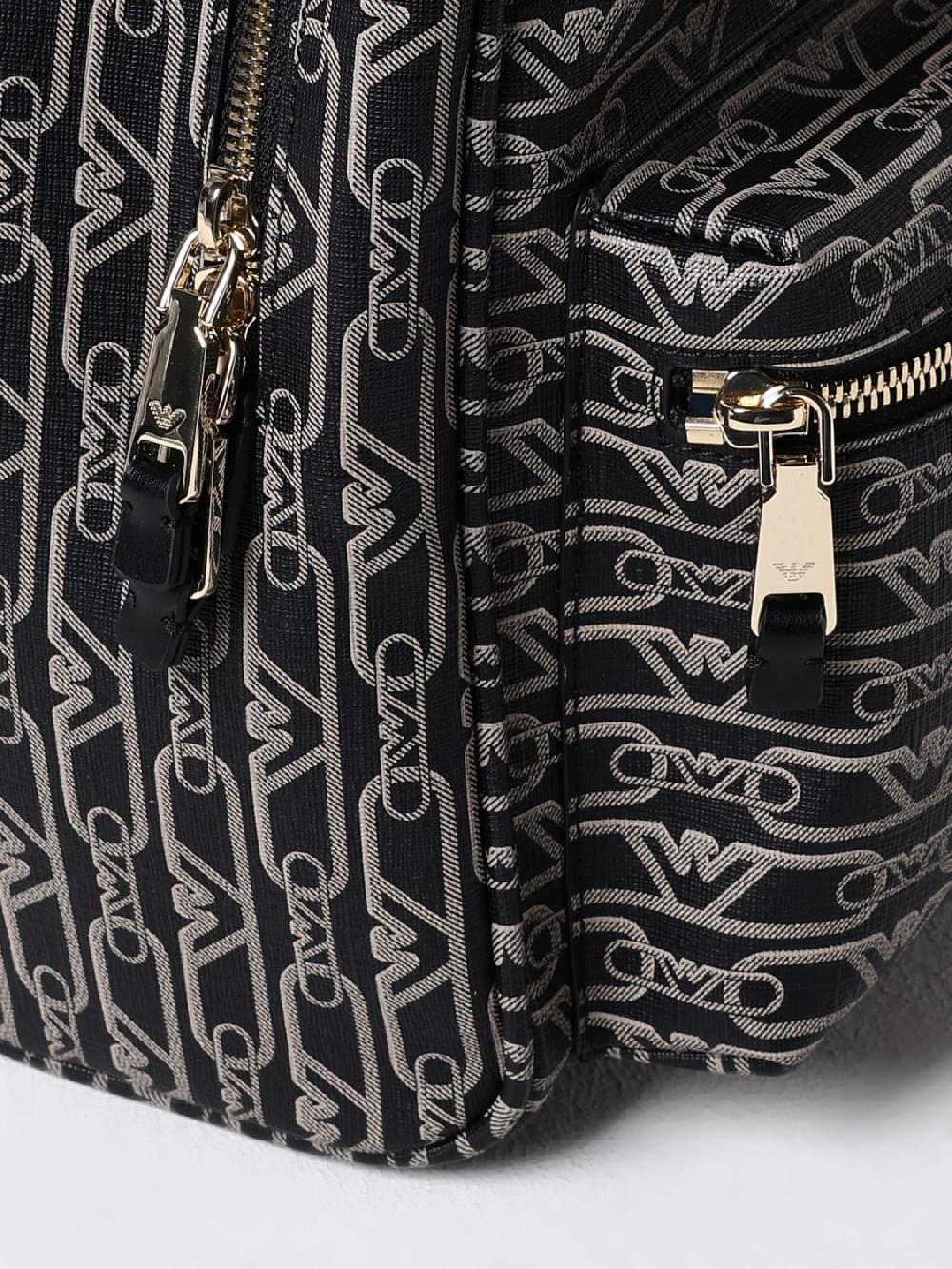 Giglio Zaino Emporio Armani In Nylon Con Logo Jacquard