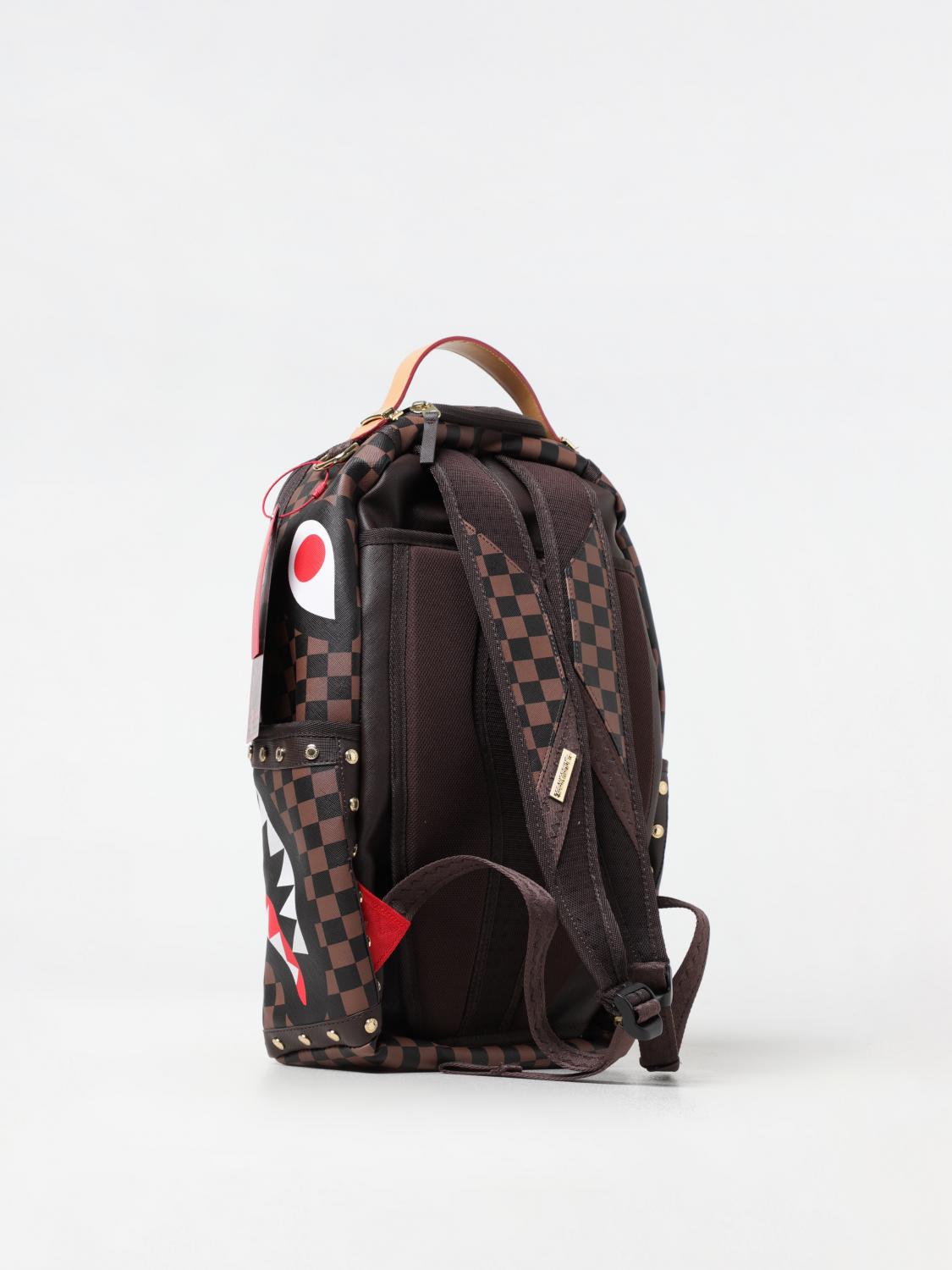 Giglio Zaino Shark Classic Sprayground In Cotone Spalmato Saffiano Con Fettucce E Borchie