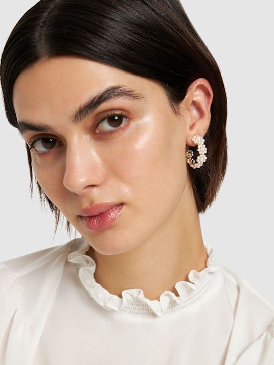 Luisaviaroma 14kt Orecchini A Cerchio In Perla Jardin Boucle