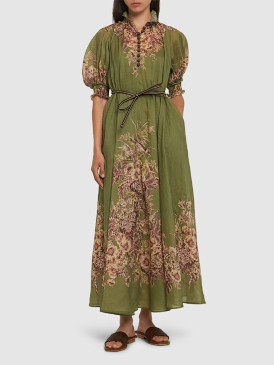 Luisaviaroma Abito Longuette Ottie In Ramie Stampato