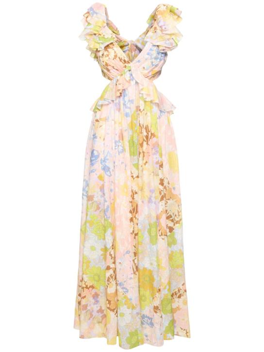 Luisaviaroma Abito longuette Pop in cotone con volant
