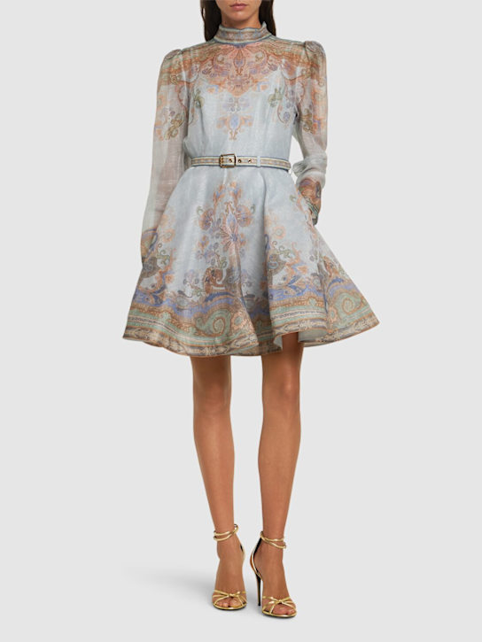 Luisaviaroma Abito Mini Eden In Organza Di Seta E Lino