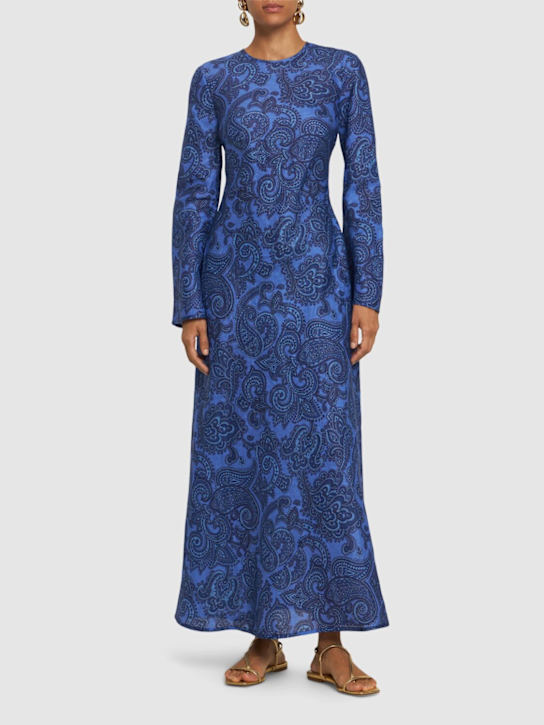 Luisaviaroma Abito Ottie In Lino Con Schiena Cut-out